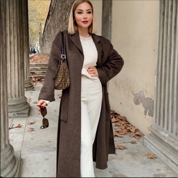 zara brown coat